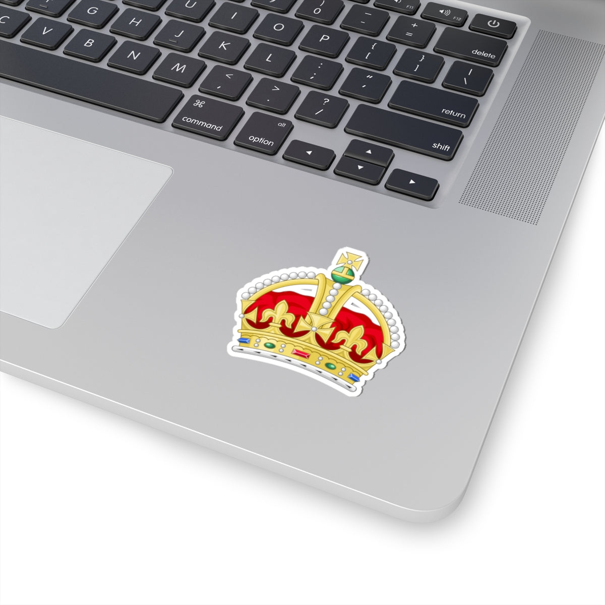 1901 pattern Tudor Crown original colours 2D (United Kingdom) (Coat of Arms) STICKER Vinyl Kiss-Cut Decal