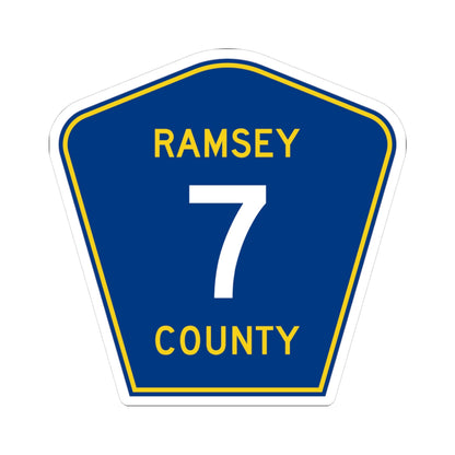 Ramsey County 7 MN (Minnesota) (Road Sign) STICKER Vinyl Kiss-Cut Decal
