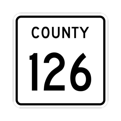 County 126 square (Minnesota) (Road Sign) STICKER Vinyl Kiss-Cut Decal