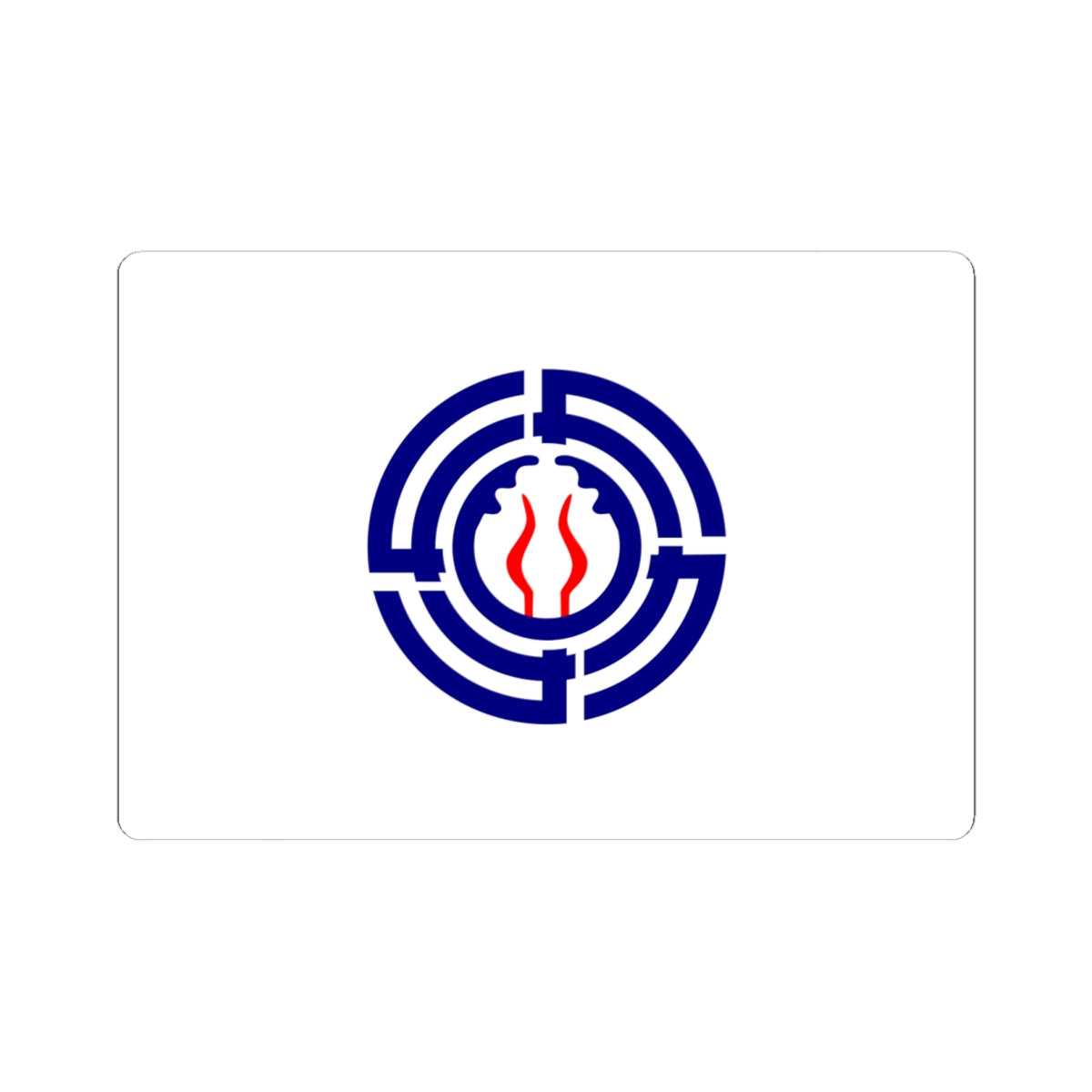 Flag of Shikabe Hokkaido (Japan) STICKER Vinyl Kiss-Cut Decal