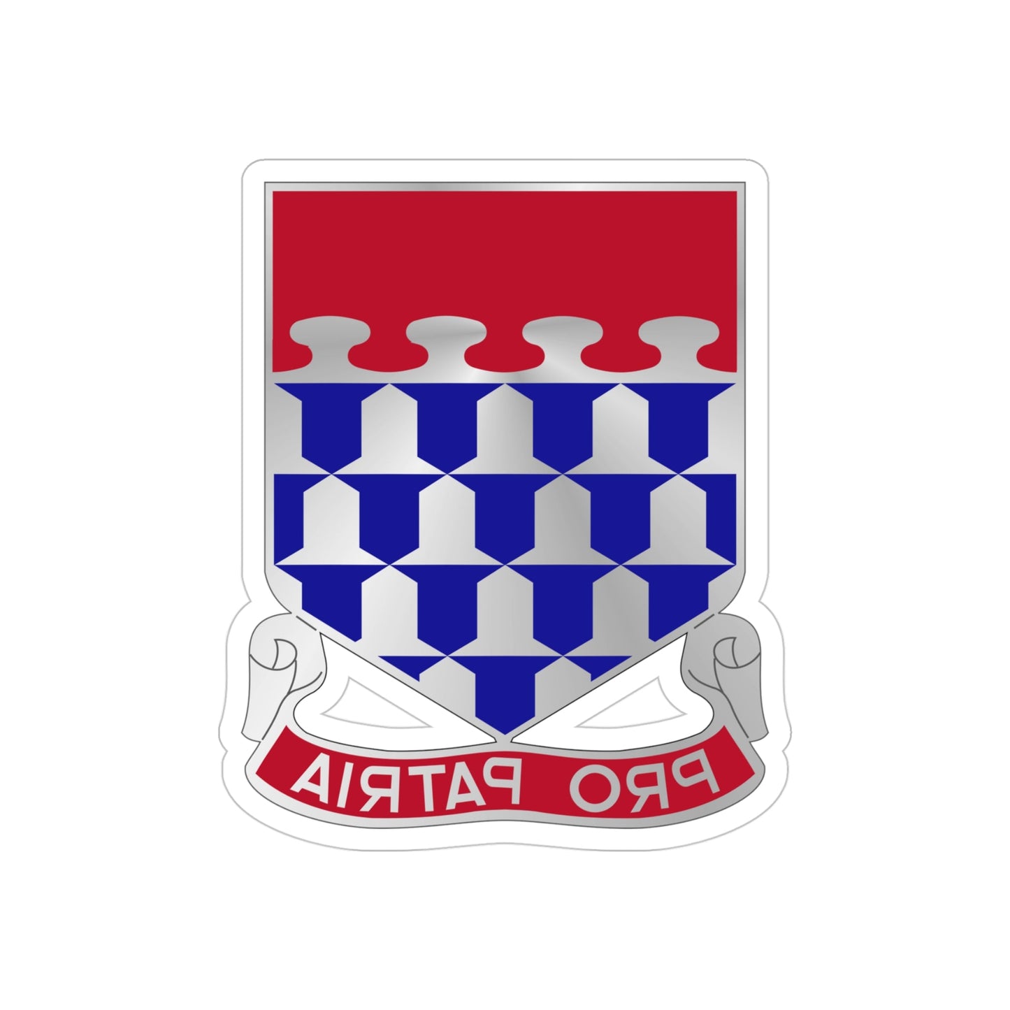 212 Artillery Regiment (U.S. Army) REVERSE PRINT Transparent STICKER-4" × 4"-The Sticker Space