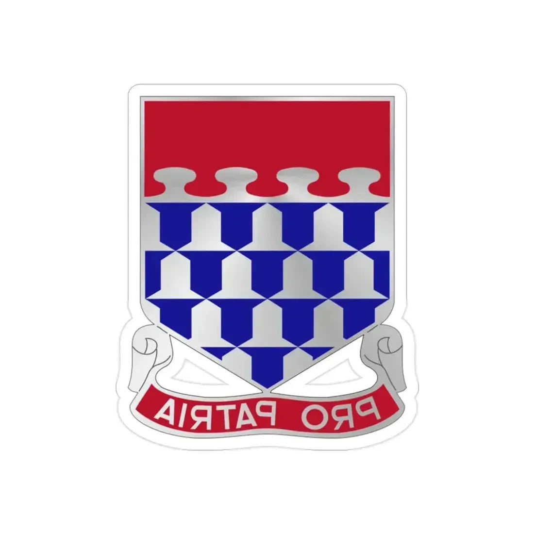 212 Artillery Regiment (U.S. Army) REVERSE PRINT Transparent Die-Cut STICKER 2 Inch Die-Cut Transparent - The Sticker Space