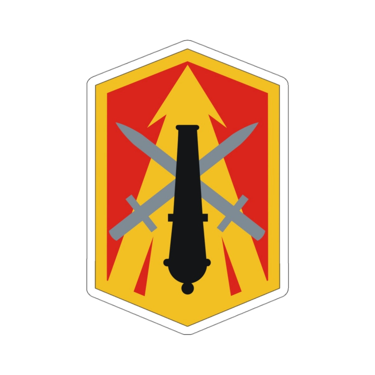 214th Field Artillery Brigade (U.S. Army) STICKER Vinyl Kiss-Cut Decal-4" × 4"-White-The Sticker Space