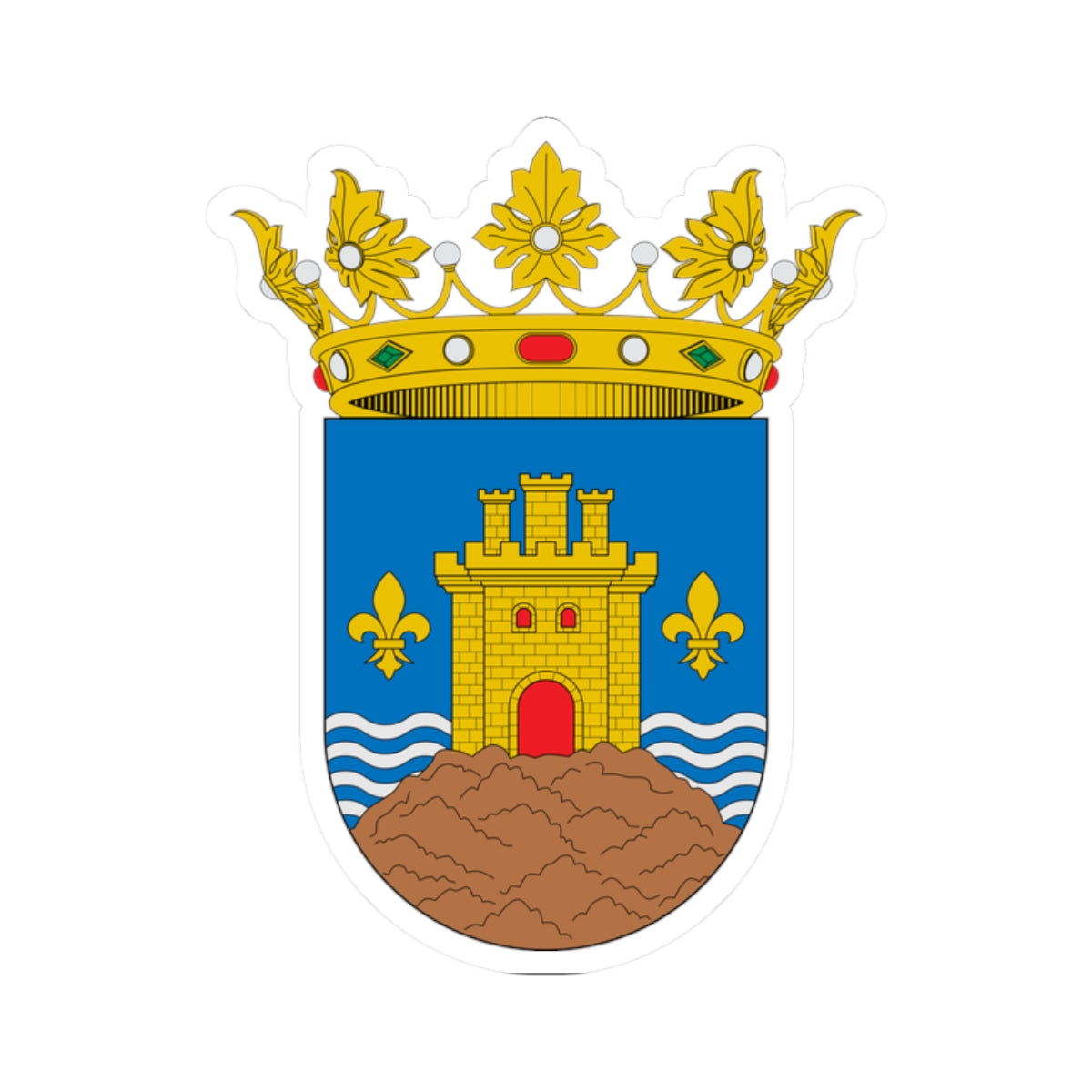 Escudo de Peñíscola (Spain) (Coat of Arms) STICKER Vinyl Kiss-Cut Decal
