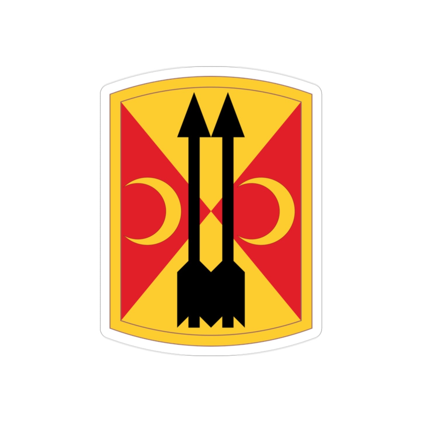 212th Field Artillery Brigade (U.S. Army) REVERSE PRINT Transparent STICKER-2" × 2"-The Sticker Space