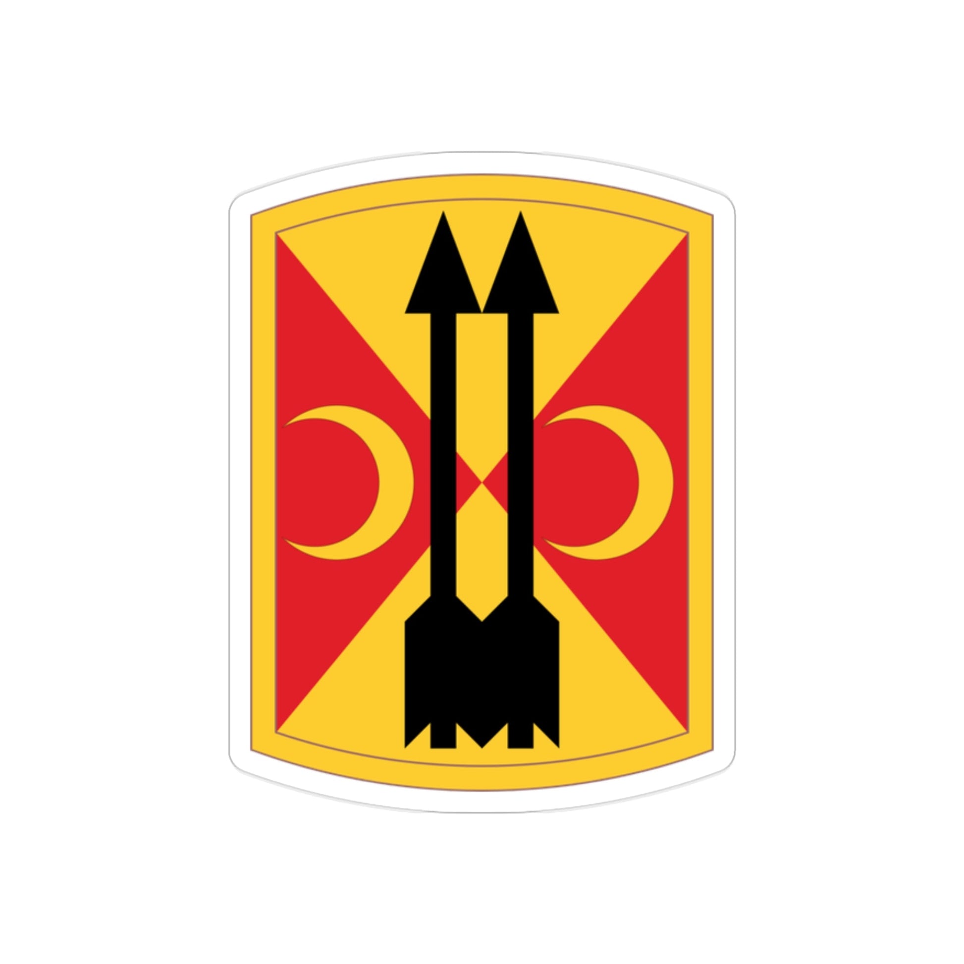 212th Field Artillery Brigade (U.S. Army) REVERSE PRINT Transparent STICKER-2" × 2"-The Sticker Space