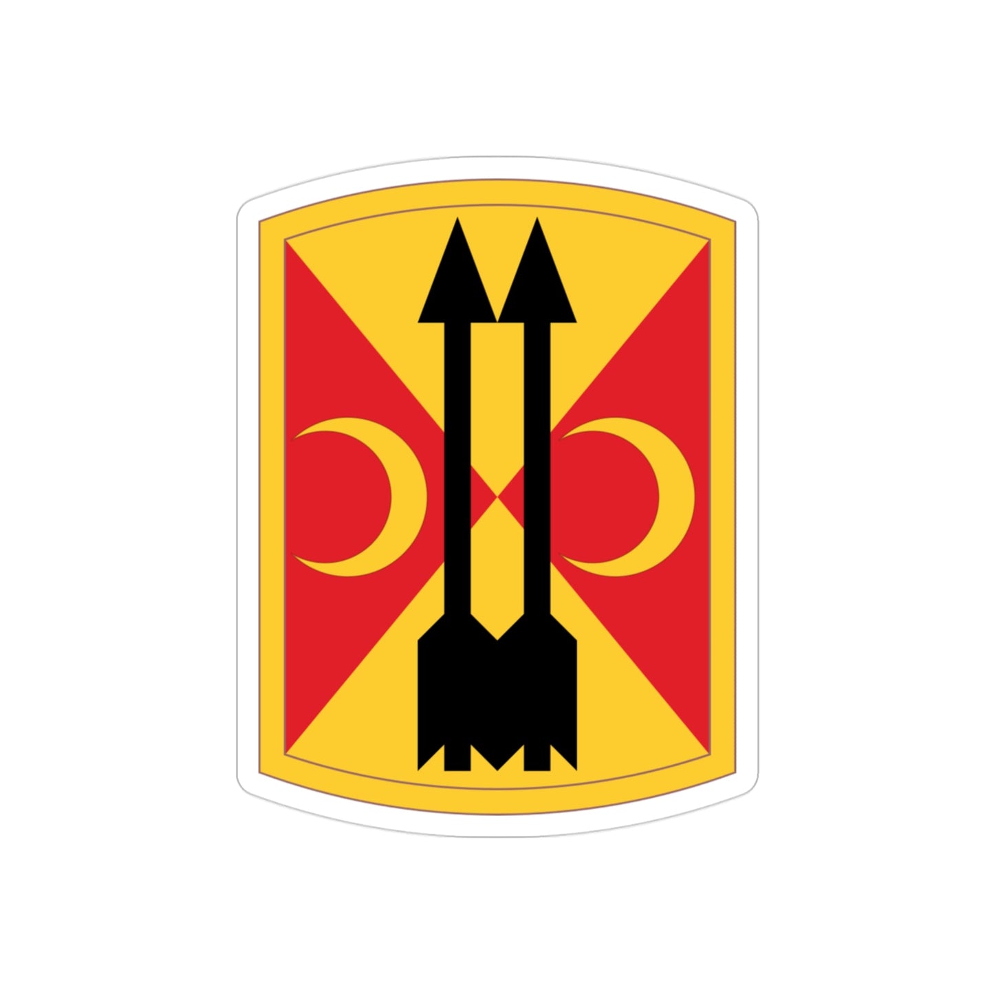 212th Field Artillery Brigade (U.S. Army) REVERSE PRINT Transparent STICKER-3" × 3"-The Sticker Space