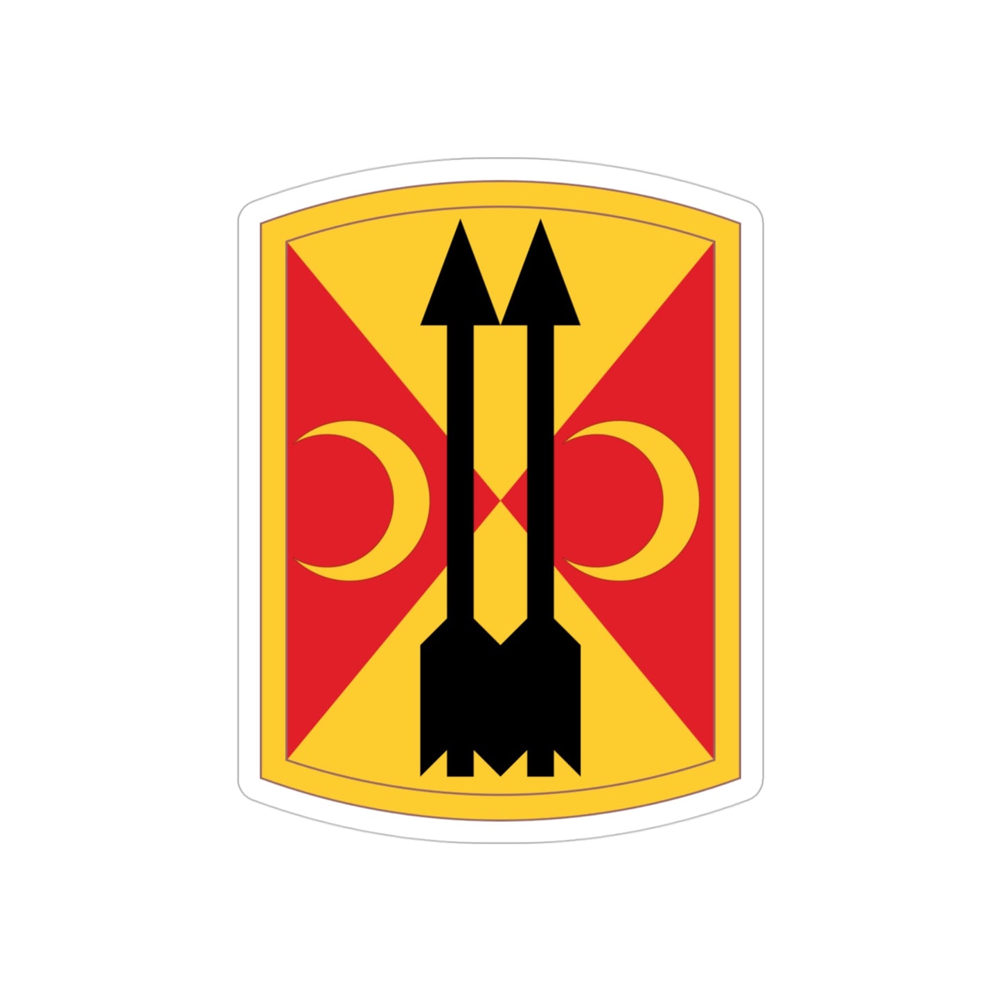 212th Field Artillery Brigade (U.S. Army) REVERSE PRINT Transparent STICKER-4" × 4"-The Sticker Space