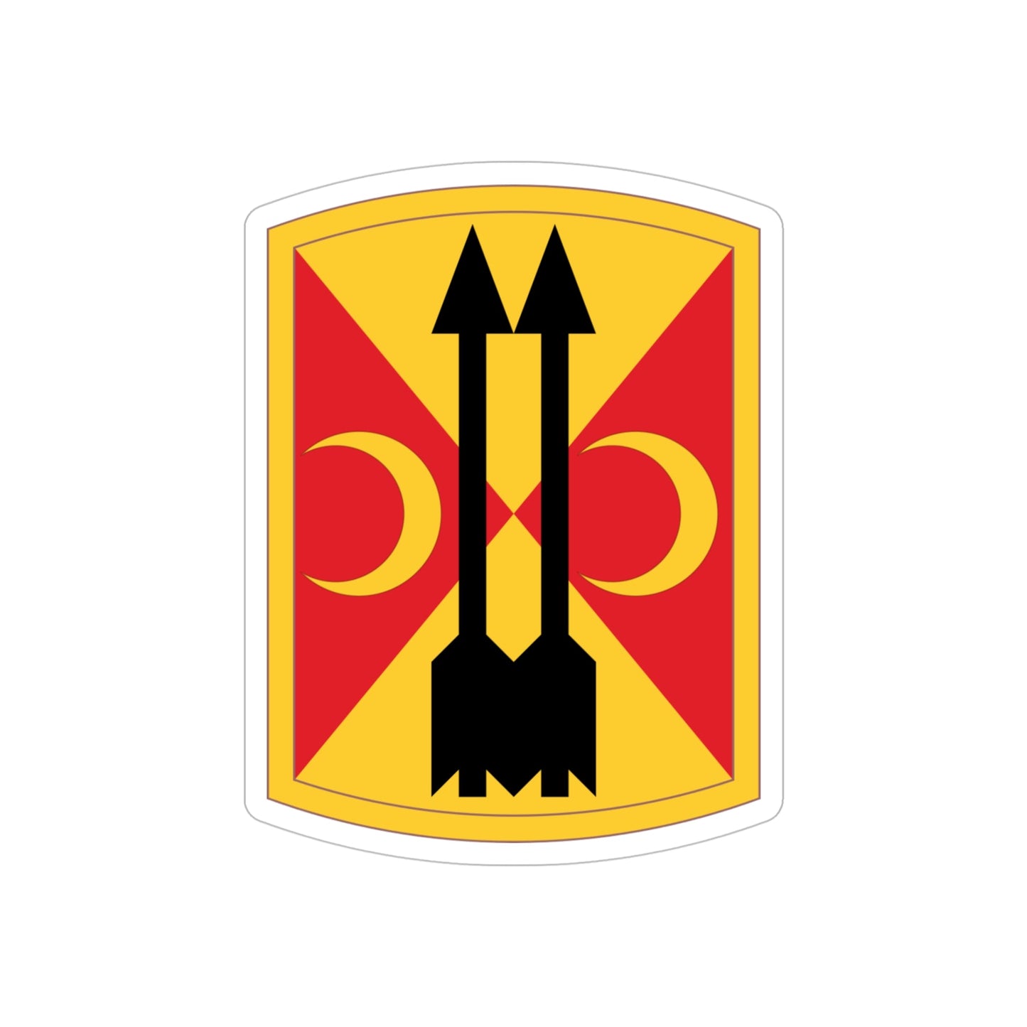 212th Field Artillery Brigade (U.S. Army) REVERSE PRINT Transparent STICKER-5" × 5"-The Sticker Space