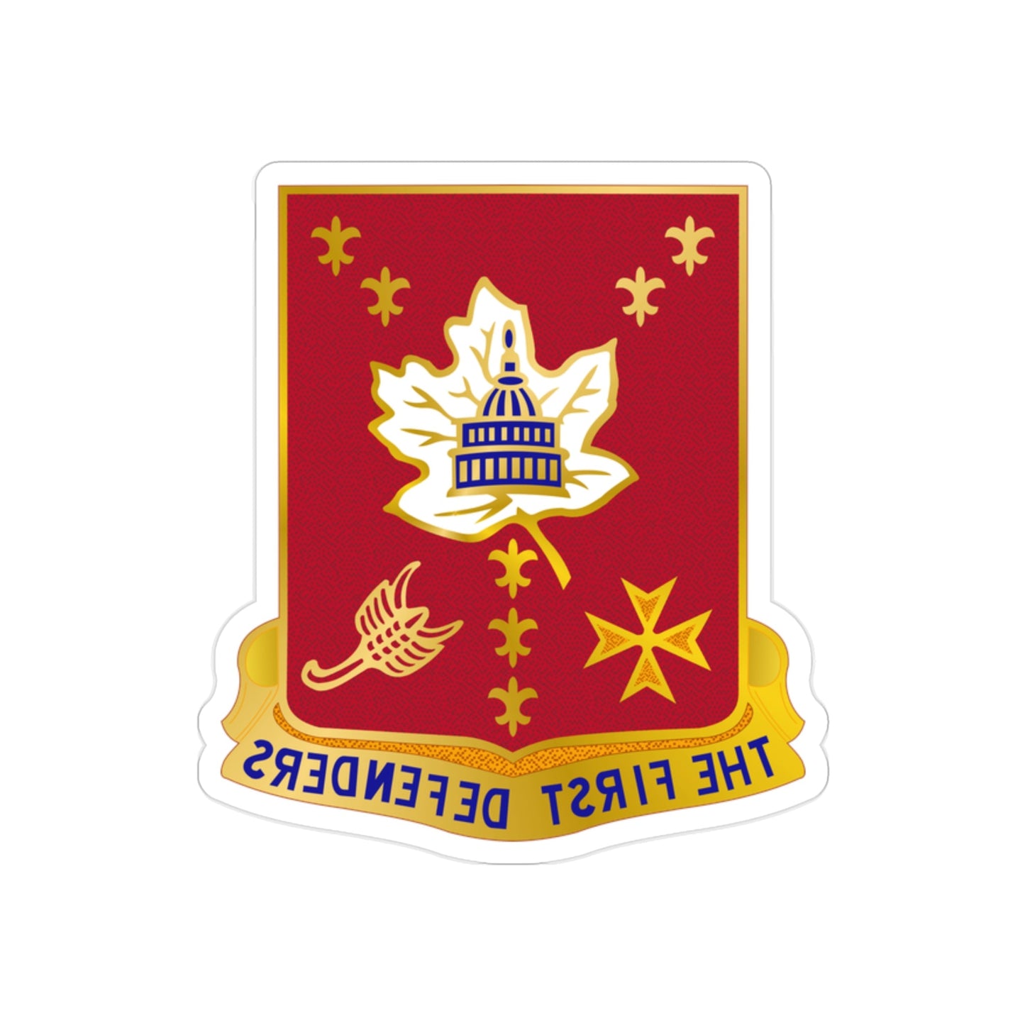 213 Air Defense Artillery Regiment (U.S. Army) REVERSE PRINT Transparent STICKER-2" × 2"-The Sticker Space