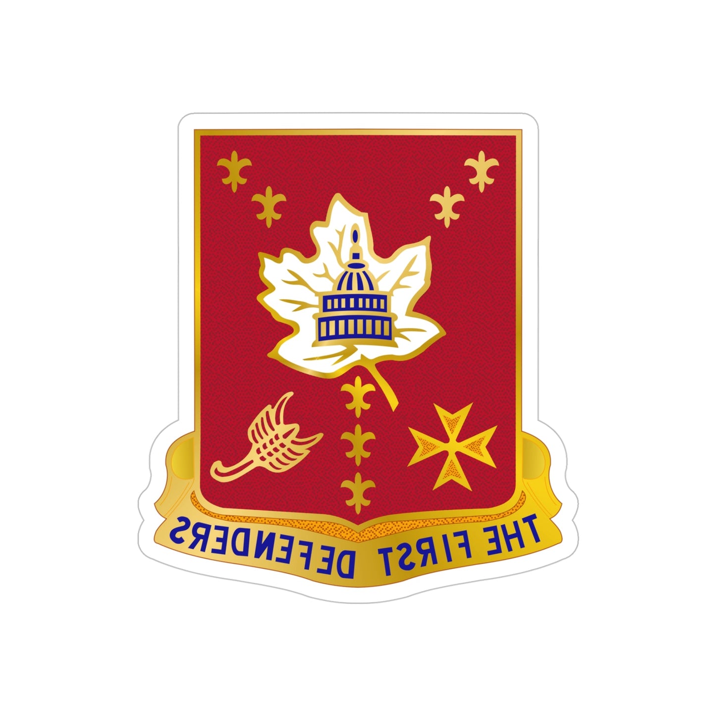 213 Air Defense Artillery Regiment (U.S. Army) REVERSE PRINT Transparent STICKER-5" × 5"-The Sticker Space