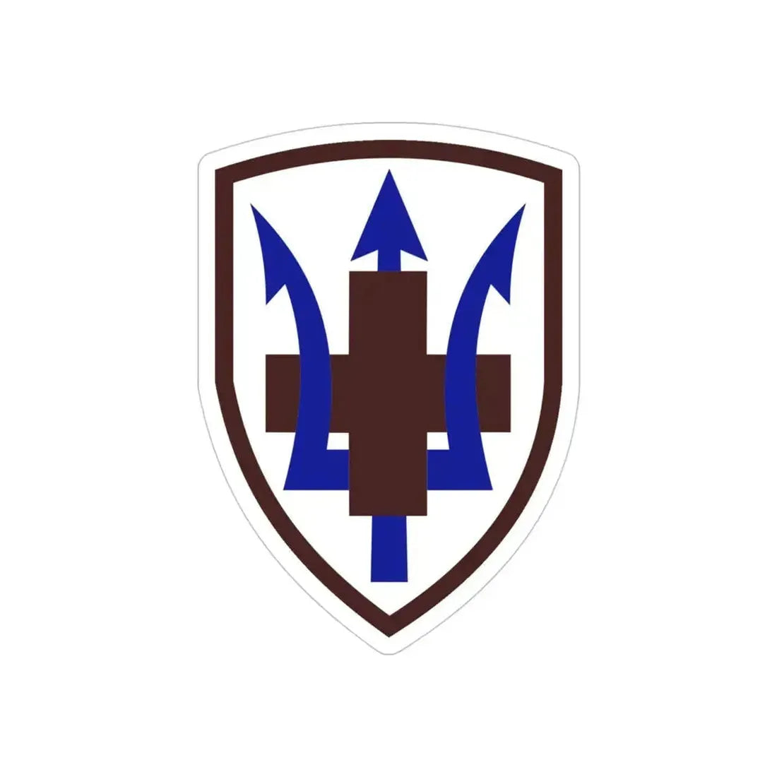 213 Medical Brigade (U.S. Army) REVERSE PRINT Transparent Die-Cut STICKER 4 Inch Die-Cut Transparent - The Sticker Space