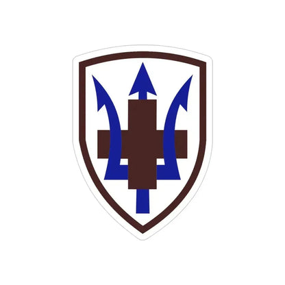 213 Medical Brigade (U.S. Army) REVERSE PRINT Transparent Die-Cut STICKER 4 Inch Die-Cut Transparent - The Sticker Space