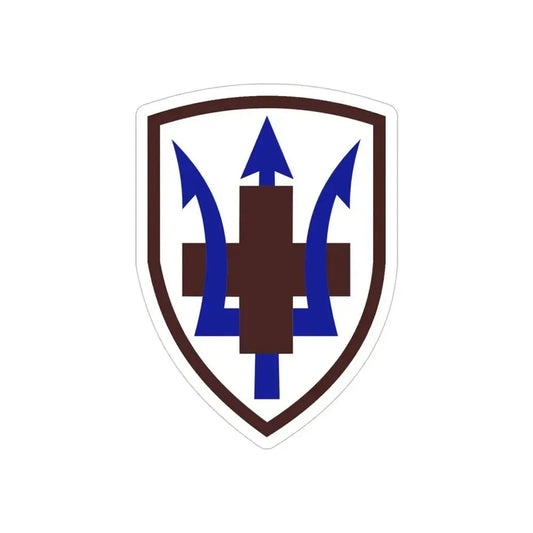 213 Medical Brigade (U.S. Army) REVERSE PRINT Transparent Die-Cut STICKER 6 Inch Die-Cut Transparent - The Sticker Space