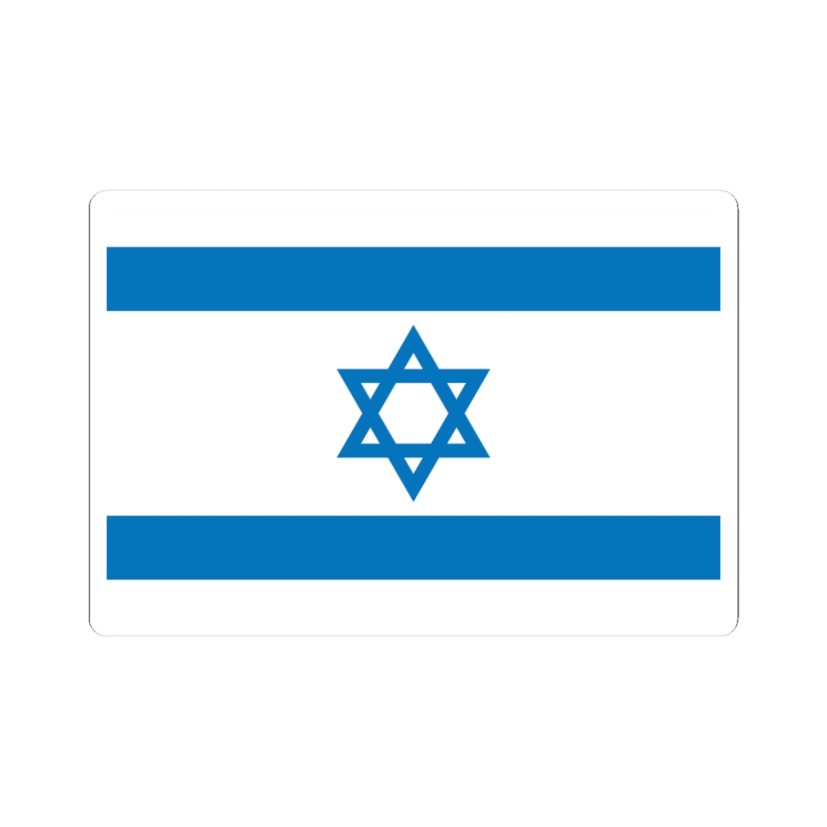 Flag of Israel Pale Blue 3-2 (Israel) STICKER Vinyl Kiss-Cut Decal