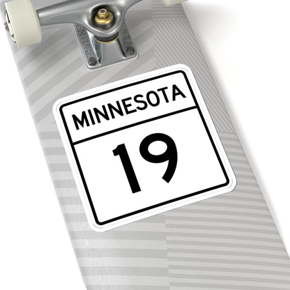 MN-19 1948 (Minnesota) (Road Sign) STICKER Vinyl Kiss-Cut Decal