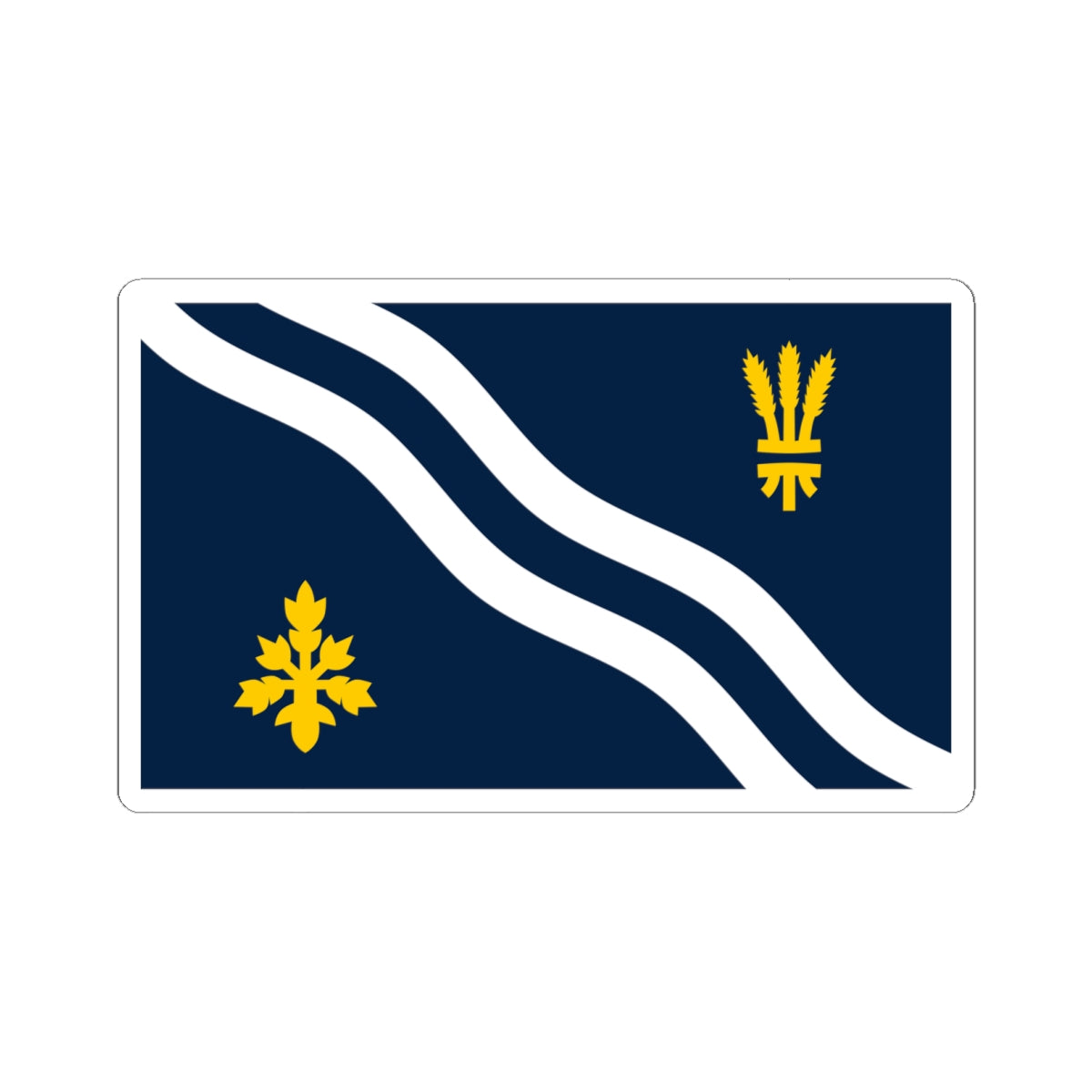 County Flag of Oxfordshire (England) STICKER Vinyl Kiss-Cut Decal