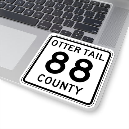 Otter Tail County Route 88 MN (Minnesota) (Road Sign) STICKER Vinyl Kiss-Cut Decal