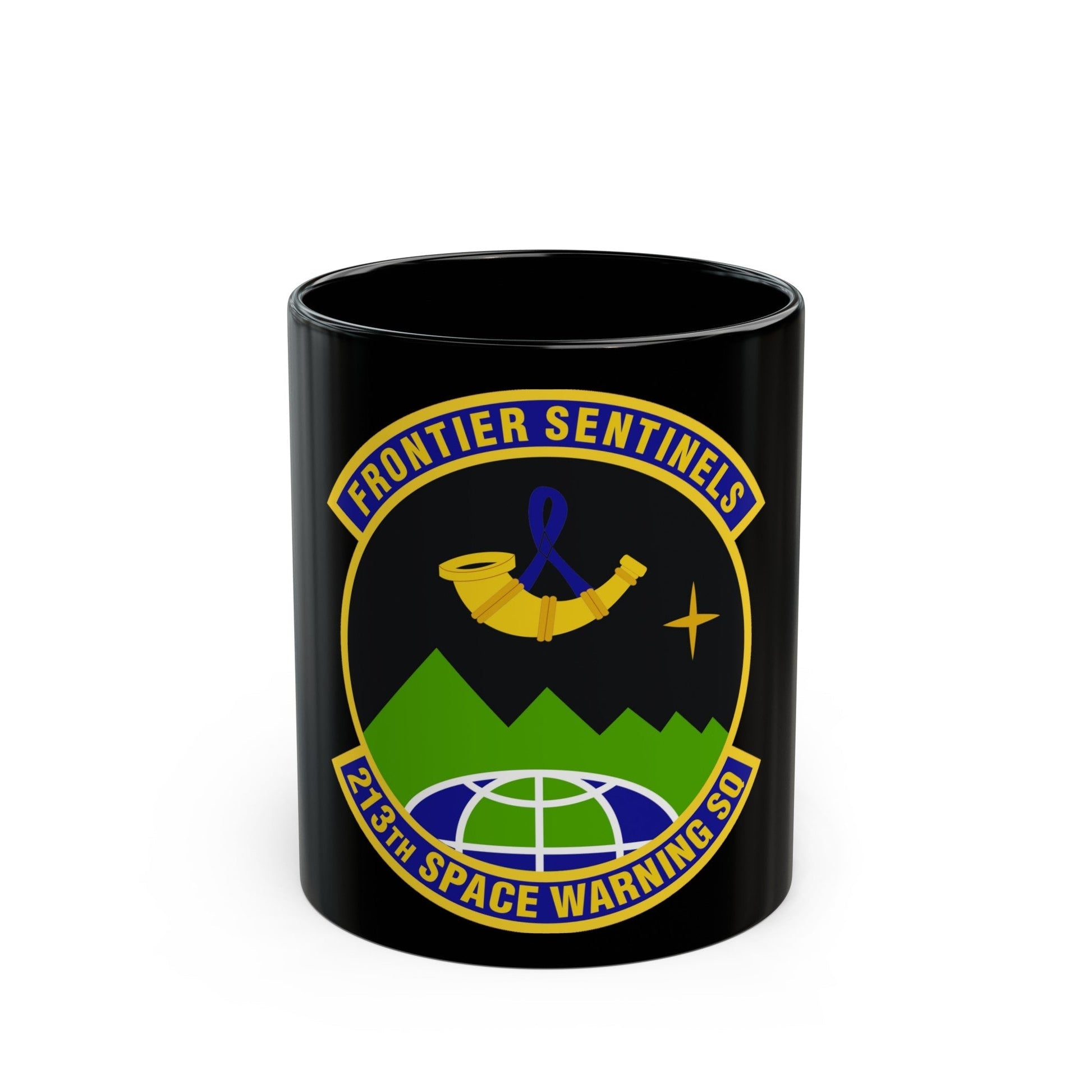 213th Space Warning Squadron (U.S. Air Force) Black Coffee Mug-11oz-The Sticker Space