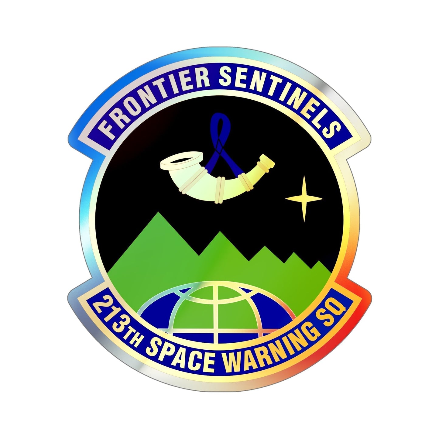 213th Space Warning Squadron (U.S. Air Force) Holographic STICKER Die-Cut Vinyl Decal-6 Inch-The Sticker Space