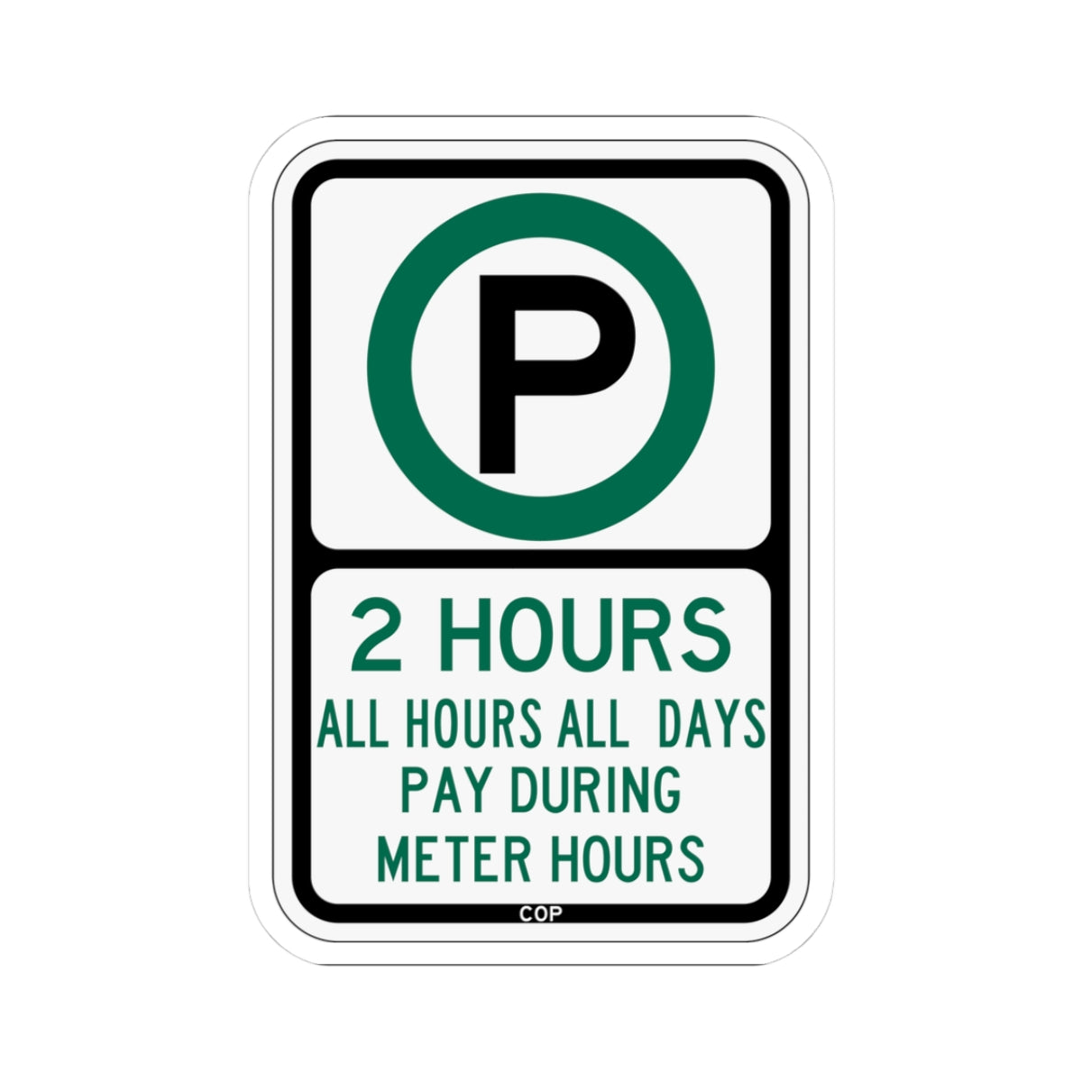 PBOT Road sign P3801 (Oregon) (Road Sign) STICKER Vinyl Kiss-Cut Decal