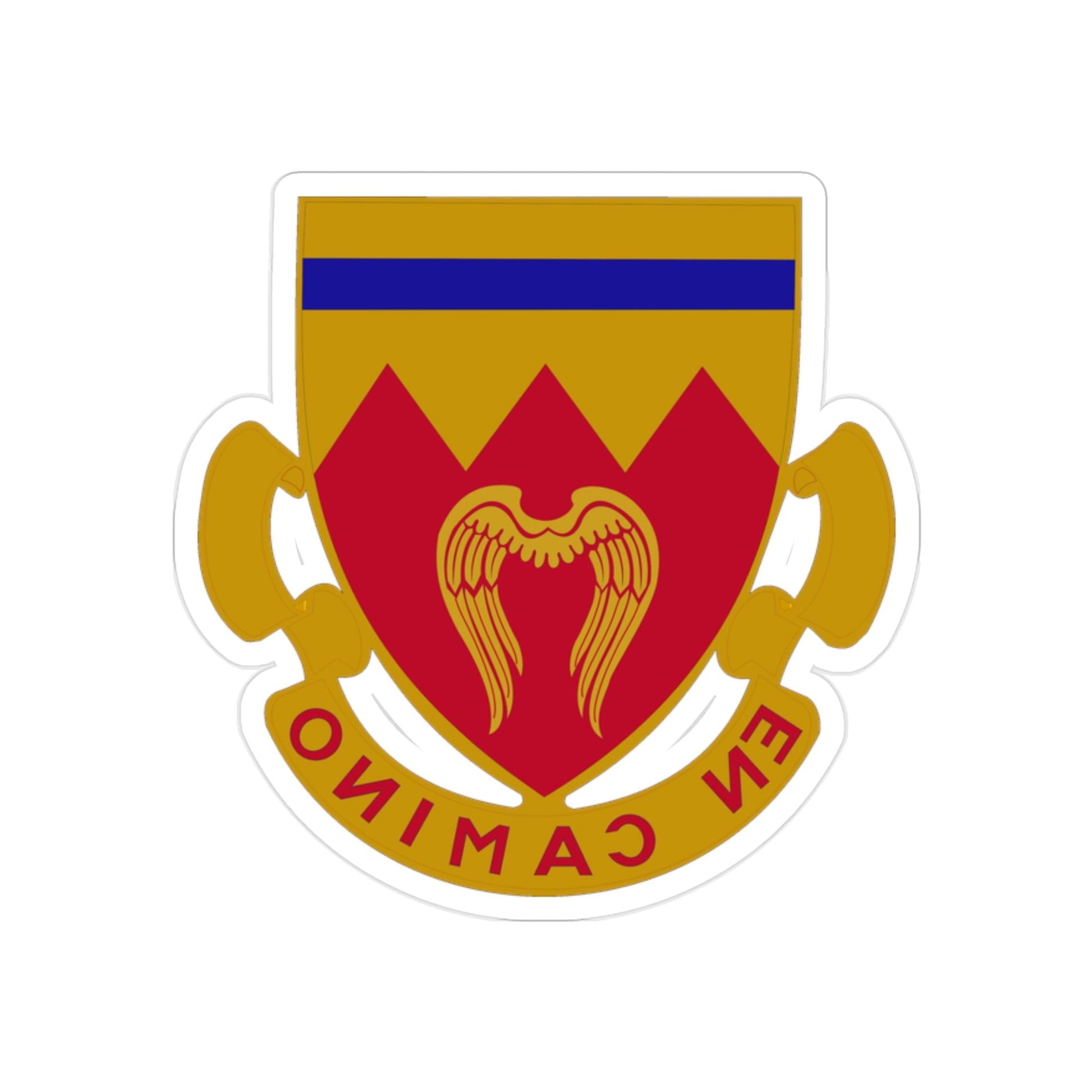 214th Armored Field Artillery Battalion (U.S. Army) REVERSE PRINT Transparent STICKER-2" × 2"-The Sticker Space