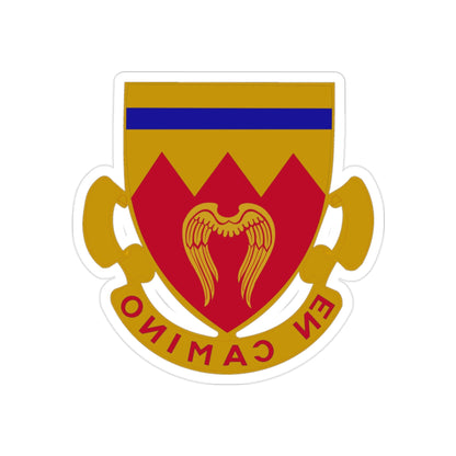 214th Armored Field Artillery Battalion (U.S. Army) REVERSE PRINT Transparent STICKER-2" × 2"-The Sticker Space