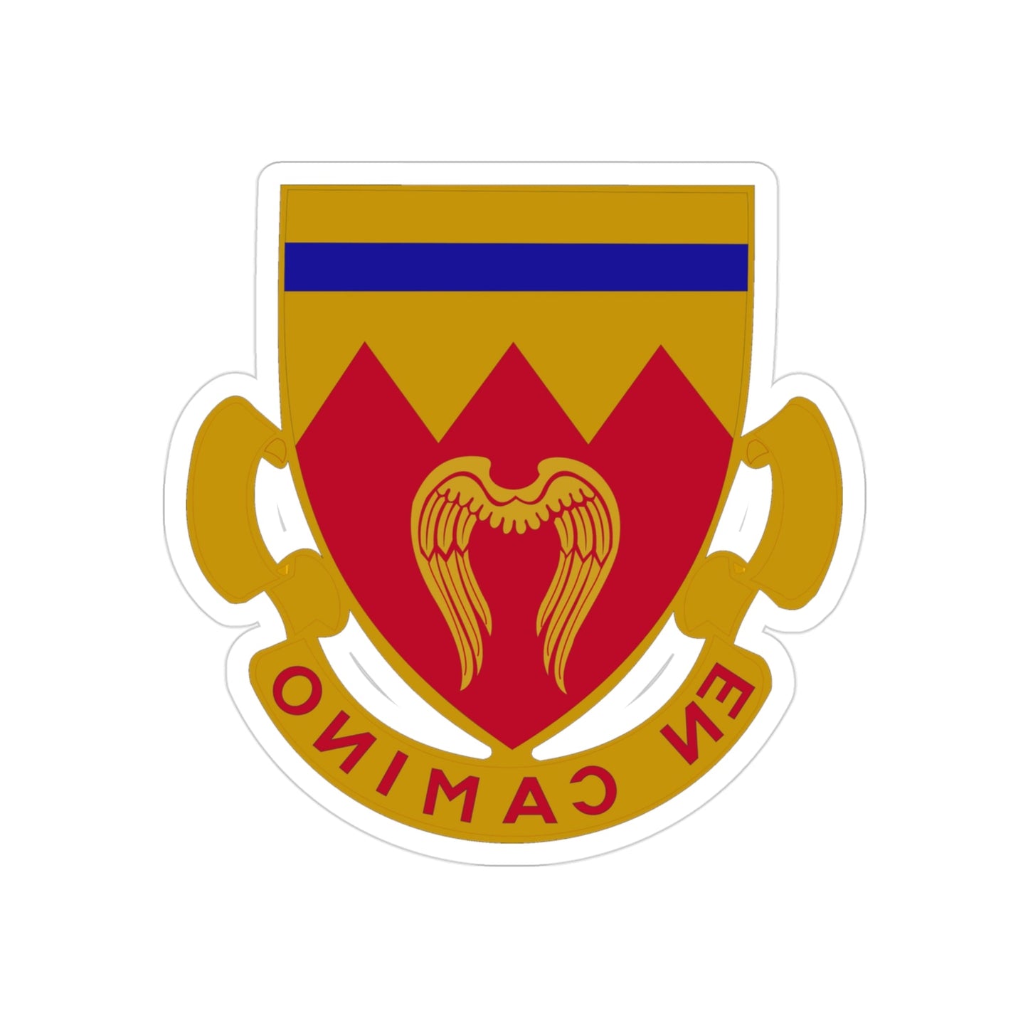 214th Armored Field Artillery Battalion (U.S. Army) REVERSE PRINT Transparent STICKER-3" × 3"-The Sticker Space