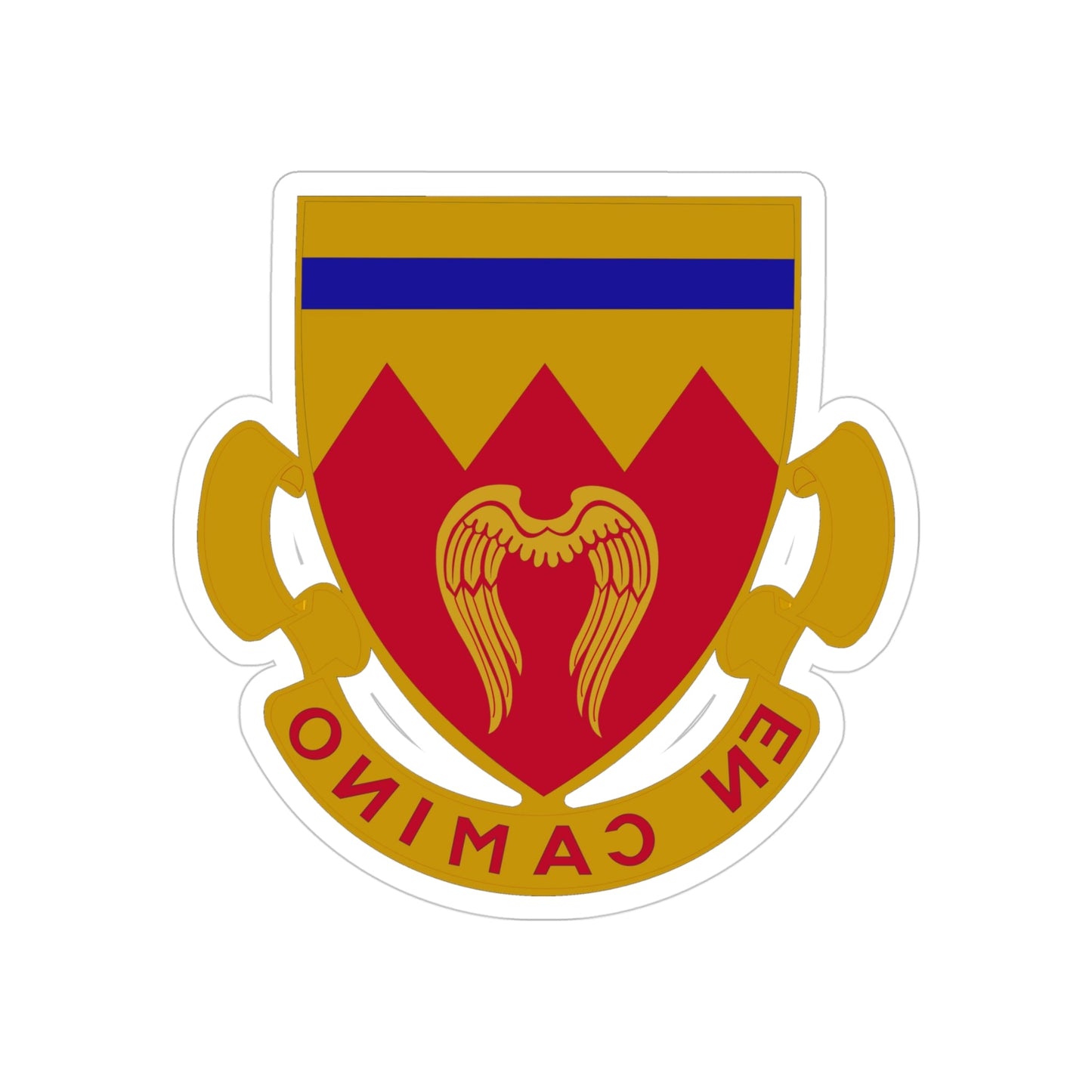 214th Armored Field Artillery Battalion (U.S. Army) REVERSE PRINT Transparent STICKER-4" × 4"-The Sticker Space