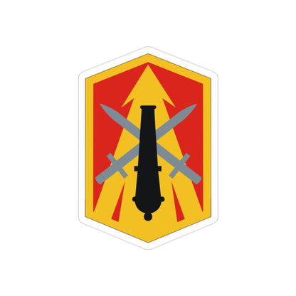 214th Field Artillery Brigade (U.S. Army) REVERSE PRINT Transparent STICKER-2" × 2"-The Sticker Space