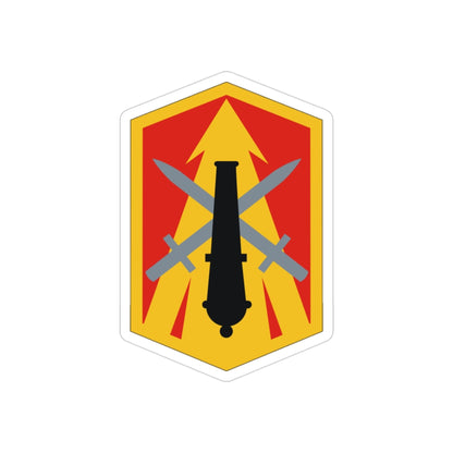 214th Field Artillery Brigade (U.S. Army) REVERSE PRINT Transparent STICKER-3" × 3"-The Sticker Space