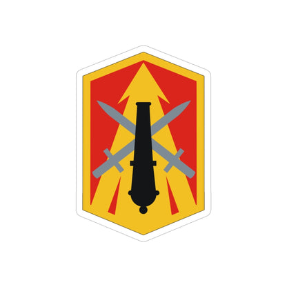 214th Field Artillery Brigade (U.S. Army) REVERSE PRINT Transparent STICKER-5" × 5"-The Sticker Space