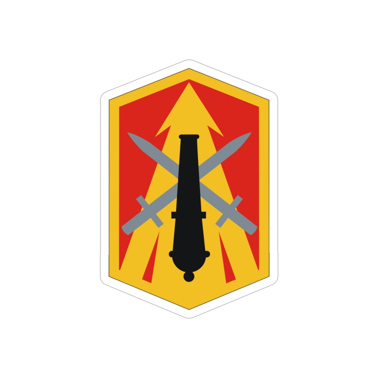 214th Field Artillery Brigade (U.S. Army) REVERSE PRINT Transparent STICKER-6" × 6"-The Sticker Space