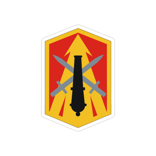 214th Field Artillery Brigade (U.S. Army) REVERSE PRINT Transparent STICKER-6" × 6"-The Sticker Space