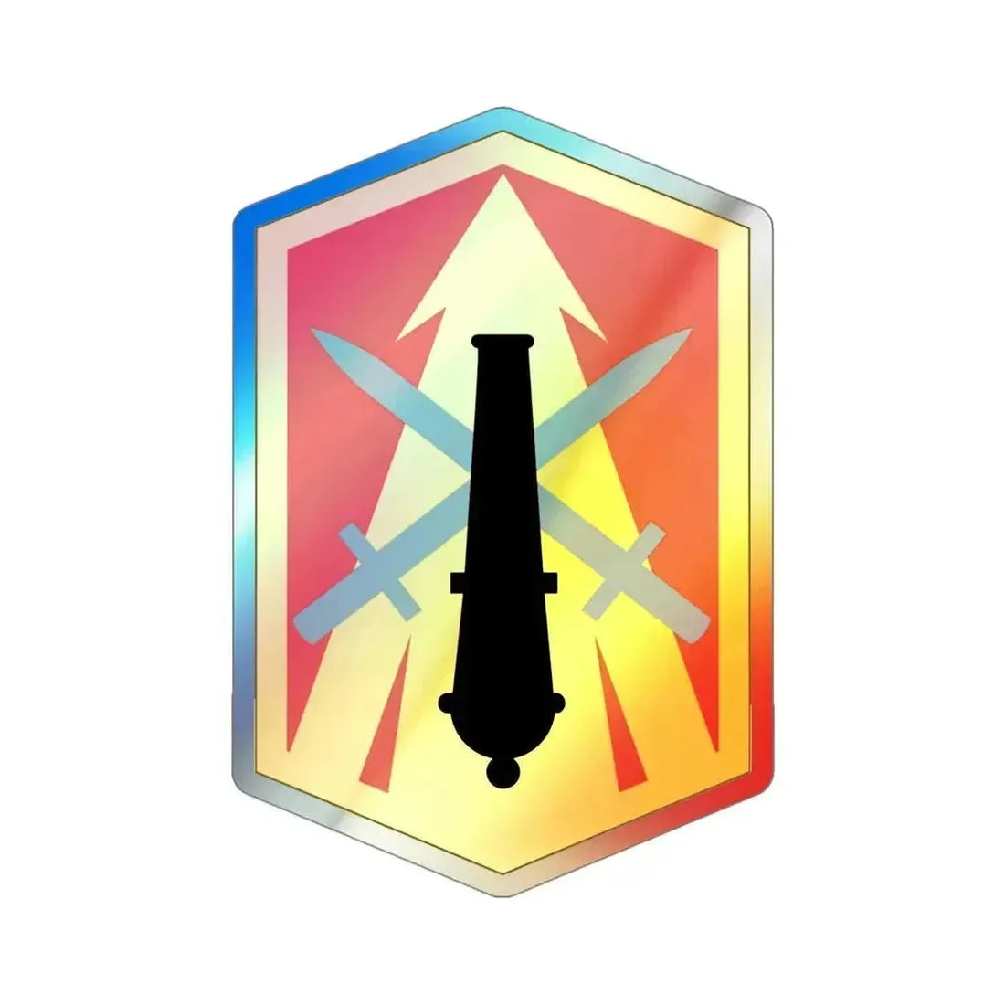 214th Field Artillery Brigade (U.S. Army) Holographic STICKER Die-Cut Vinyl Decal 4 Inch Holographic - The Sticker Space