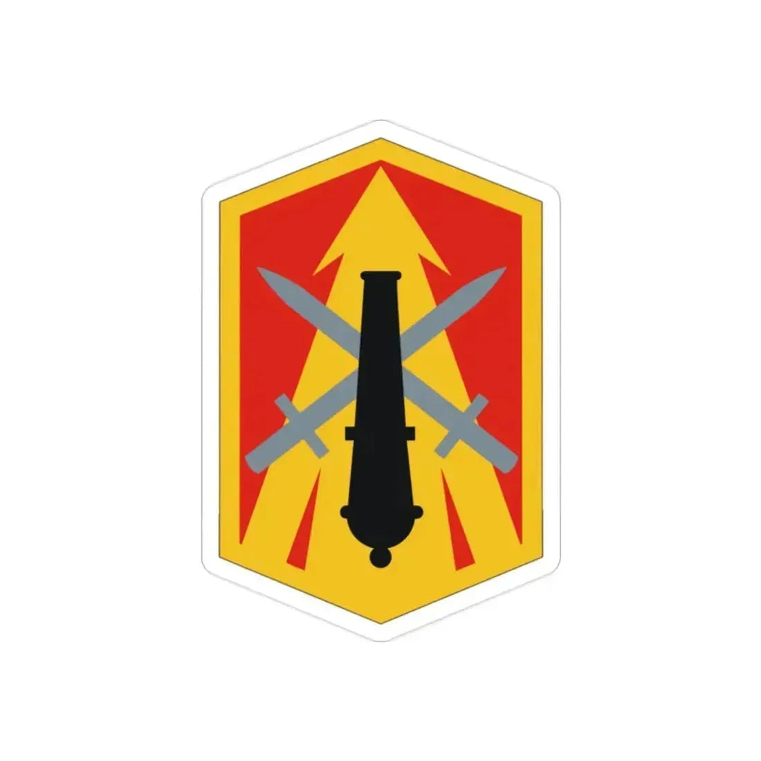214th Field Artillery Brigade (U.S. Army) REVERSE PRINT Transparent Die-Cut STICKER 2 Inch Die-Cut Transparent - The Sticker Space