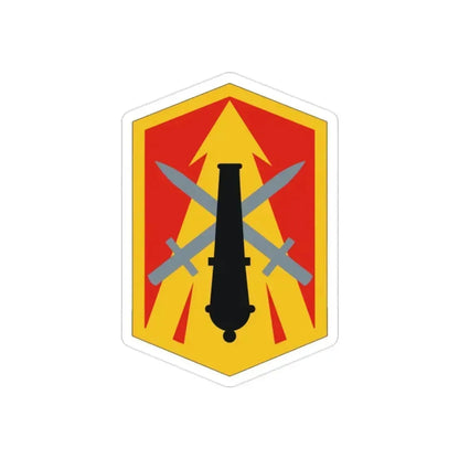 214th Field Artillery Brigade (U.S. Army) REVERSE PRINT Transparent Die-Cut STICKER 2 Inch Die-Cut Transparent - The Sticker Space