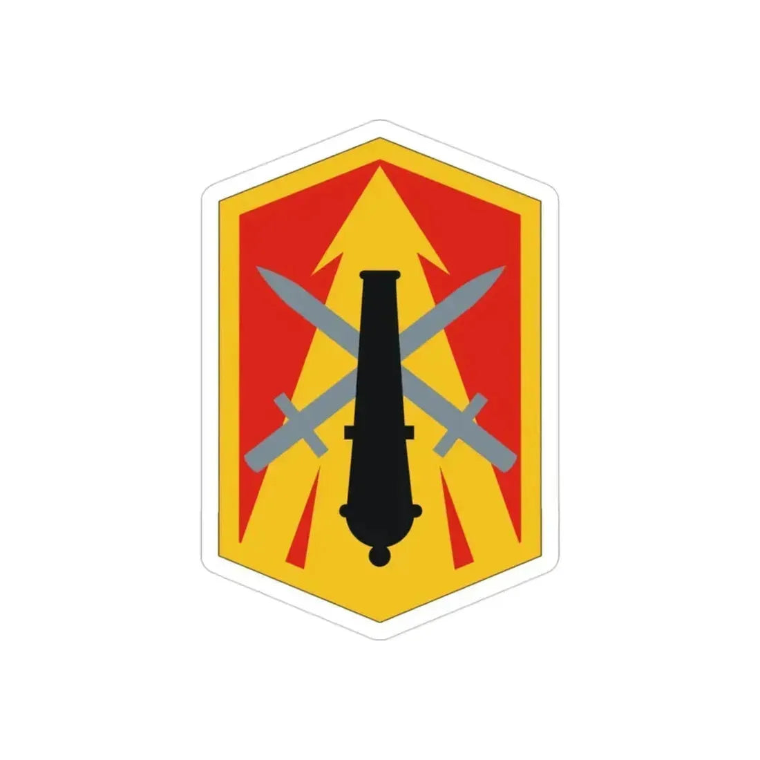214th Field Artillery Brigade (U.S. Army) REVERSE PRINT Transparent Die-Cut STICKER 3 Inch Die-Cut Transparent - The Sticker Space