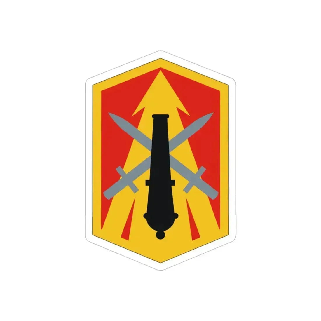 214th Field Artillery Brigade (U.S. Army) REVERSE PRINT Transparent Die-Cut STICKER 4 Inch Die-Cut Transparent - The Sticker Space