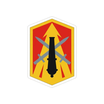 214th Field Artillery Brigade (U.S. Army) REVERSE PRINT Transparent Die-Cut STICKER 4 Inch Die-Cut Transparent - The Sticker Space