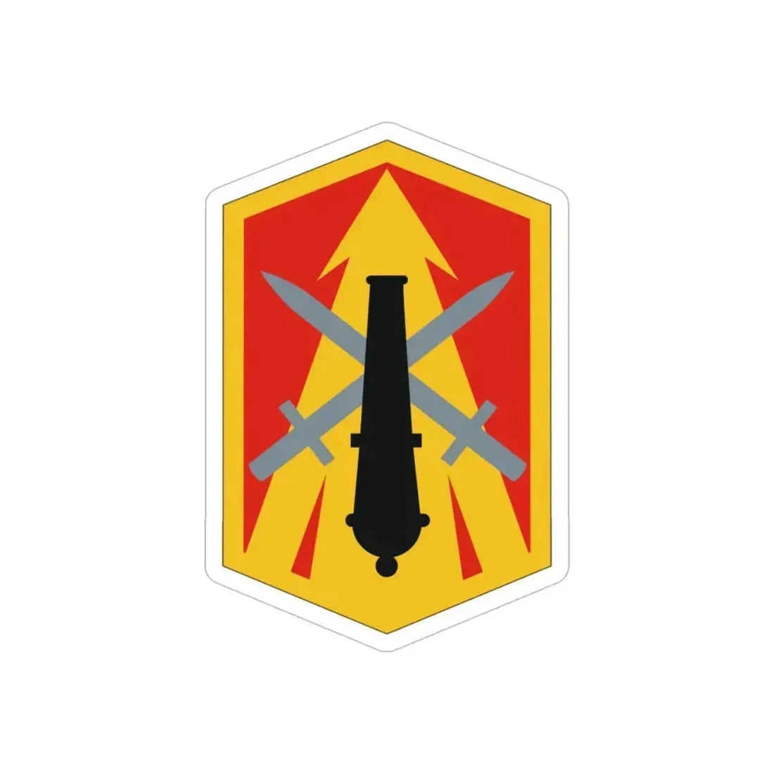 214th Field Artillery Brigade (U.S. Army) REVERSE PRINT Transparent Die-Cut STICKER 5 Inch Die-Cut Transparent - The Sticker Space