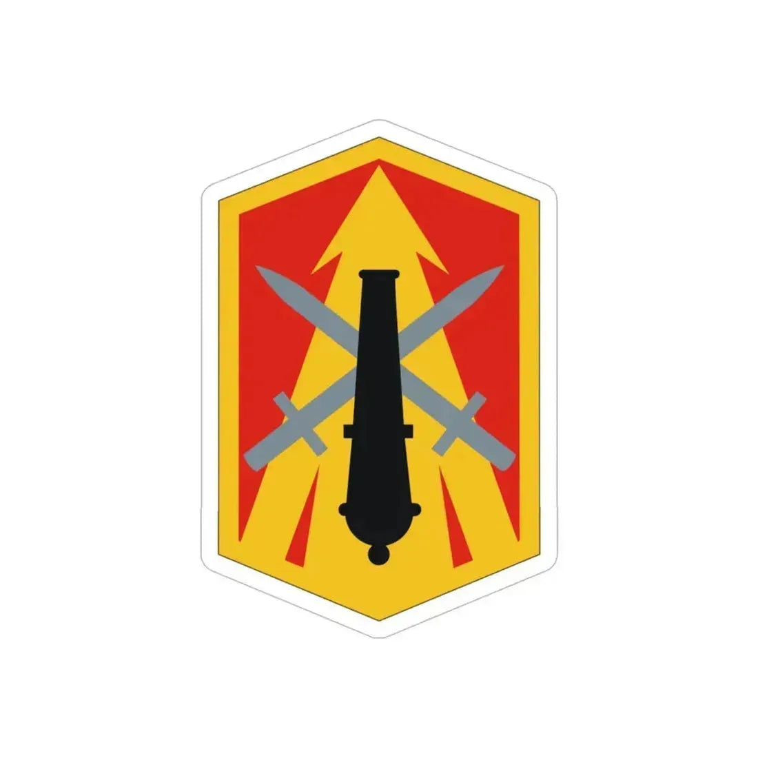 214th Field Artillery Brigade (U.S. Army) REVERSE PRINT Transparent Die-Cut STICKER 6 Inch Die-Cut Transparent - The Sticker Space