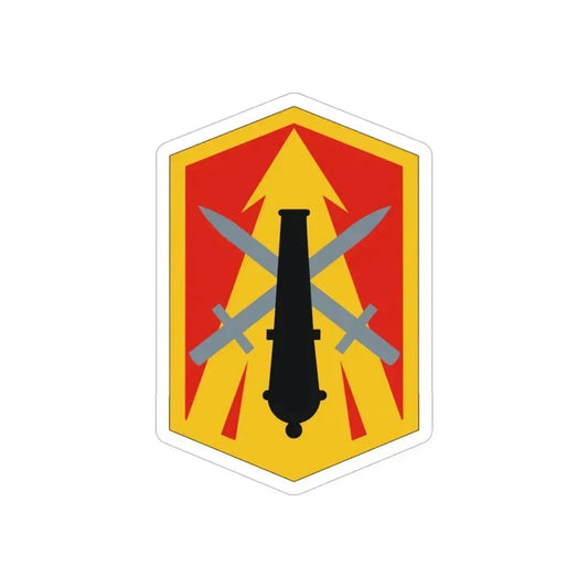 214th Field Artillery Brigade (U.S. Army) REVERSE PRINT Transparent Die-Cut STICKER 6 Inch Die-Cut Transparent - The Sticker Space