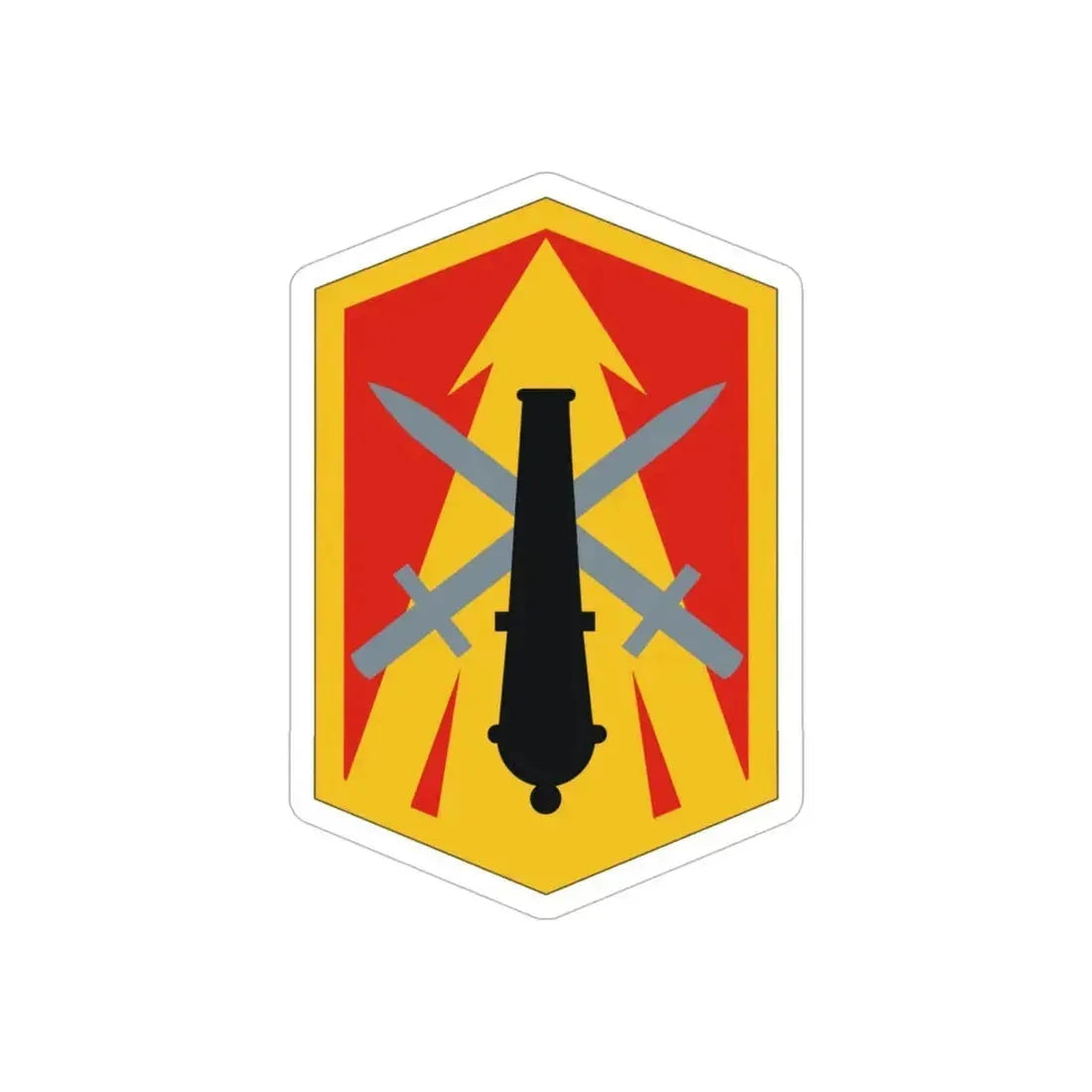 214th Field Artillery Brigade (U.S. Army) REVERSE PRINT Transparent Die-Cut STICKER - The Sticker Space