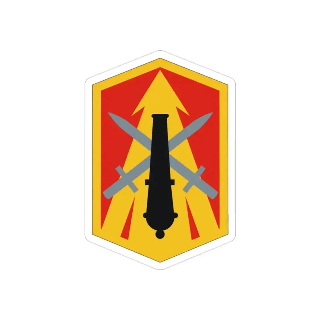 214th Field Artillery Brigade (U.S. Army) REVERSE PRINT Transparent Die-Cut STICKER - The Sticker Space