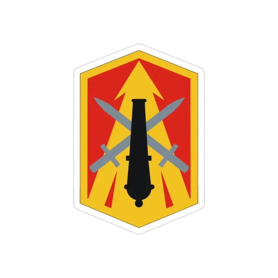 214th Field Artillery Brigade (U.S. Army) REVERSE PRINT Transparent Die-Cut STICKER - The Sticker Space
