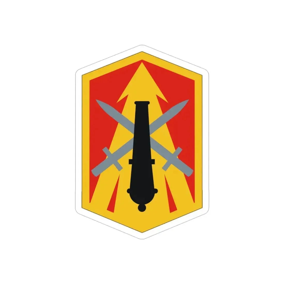 214th Field Artillery Brigade (U.S. Army) REVERSE PRINT Transparent Die-Cut STICKER - The Sticker Space