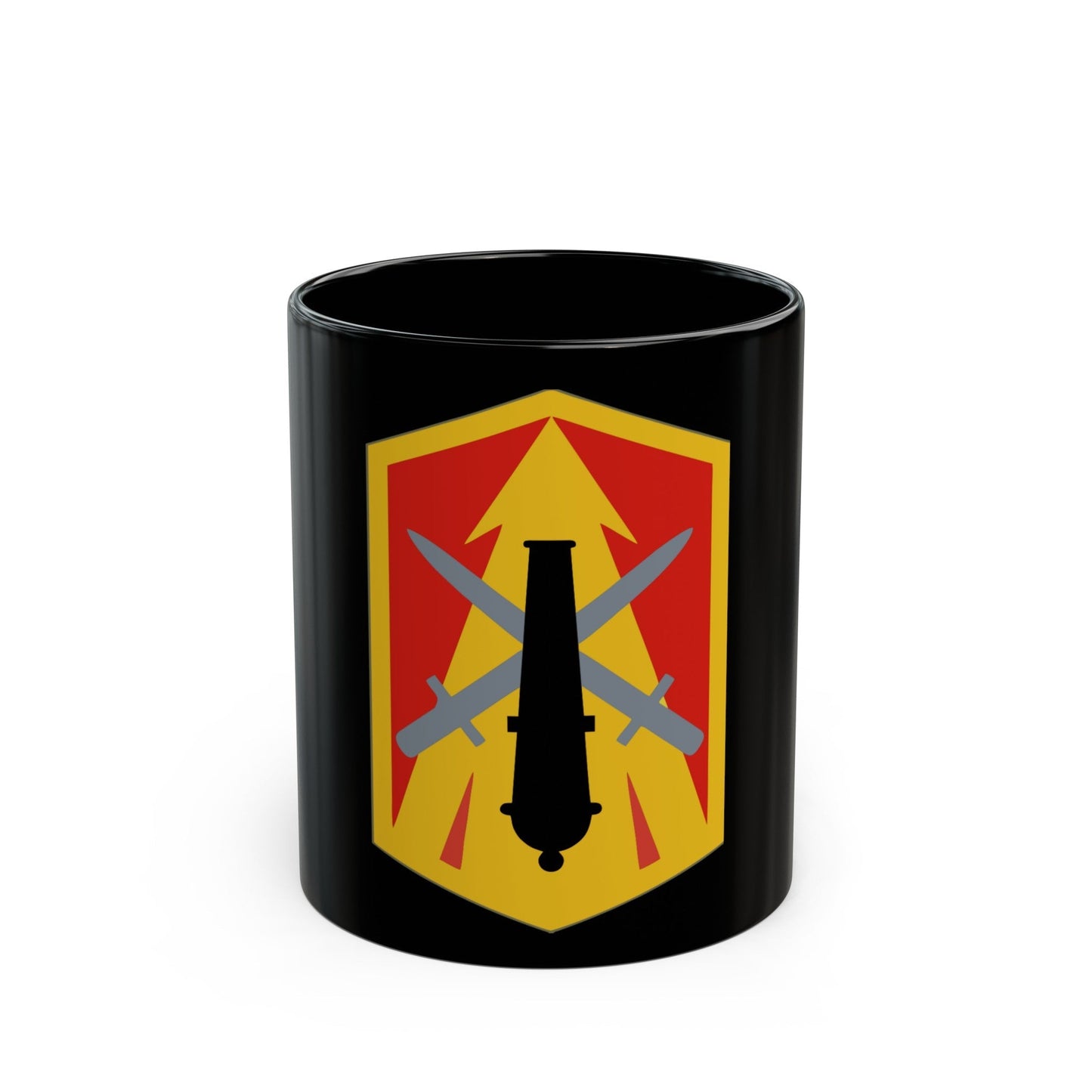 214th Fires Brigade (U.S. Army) Black Coffee Mug-11oz-The Sticker Space