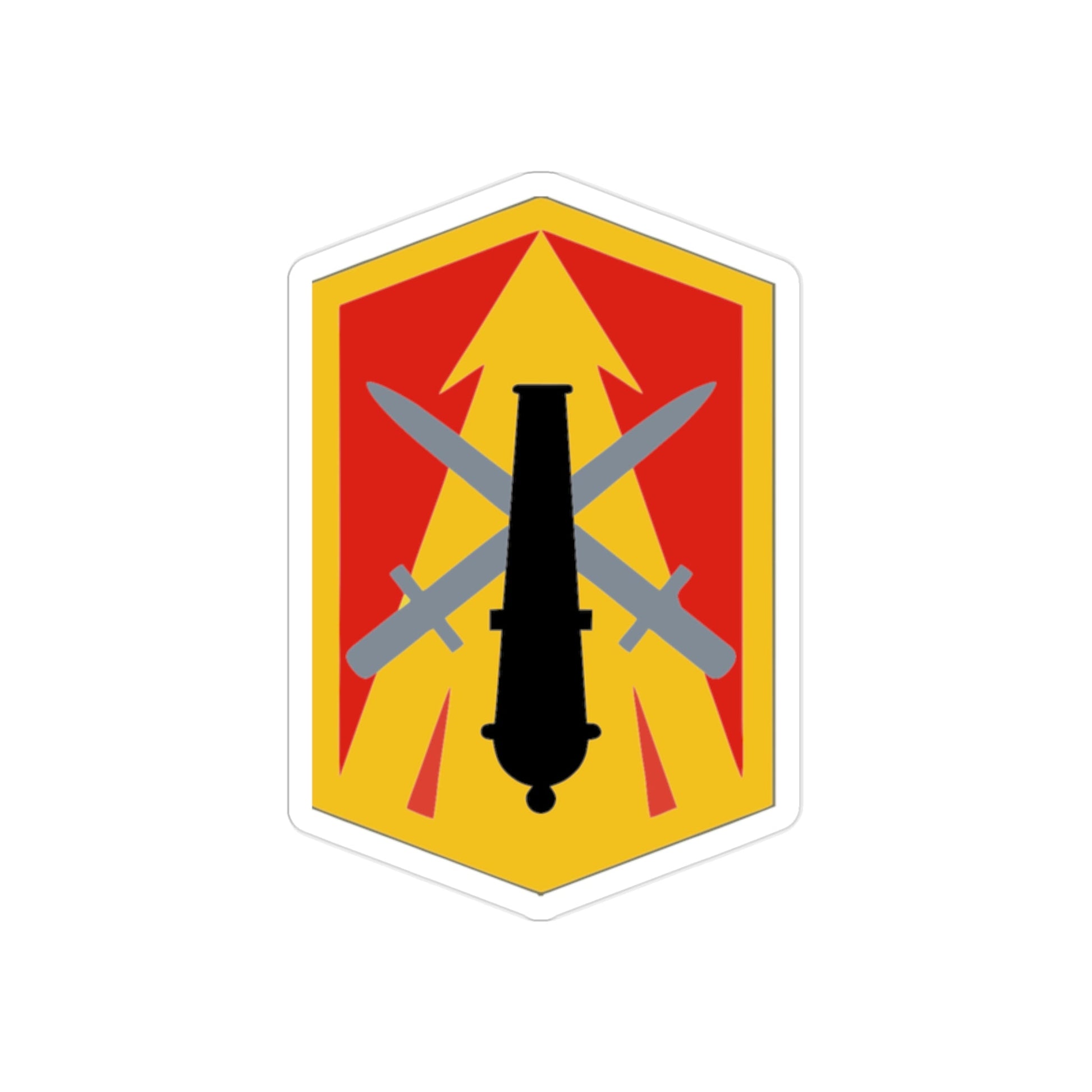 214th Fires Brigade (U.S. Army) REVERSE PRINT Transparent STICKER-2" × 2"-The Sticker Space