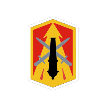 214th Fires Brigade (U.S. Army) REVERSE PRINT Transparent STICKER-3" × 3"-The Sticker Space